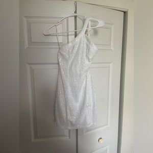 Superdown white short sparkly dress!